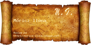Móricz Ilona névjegykártya